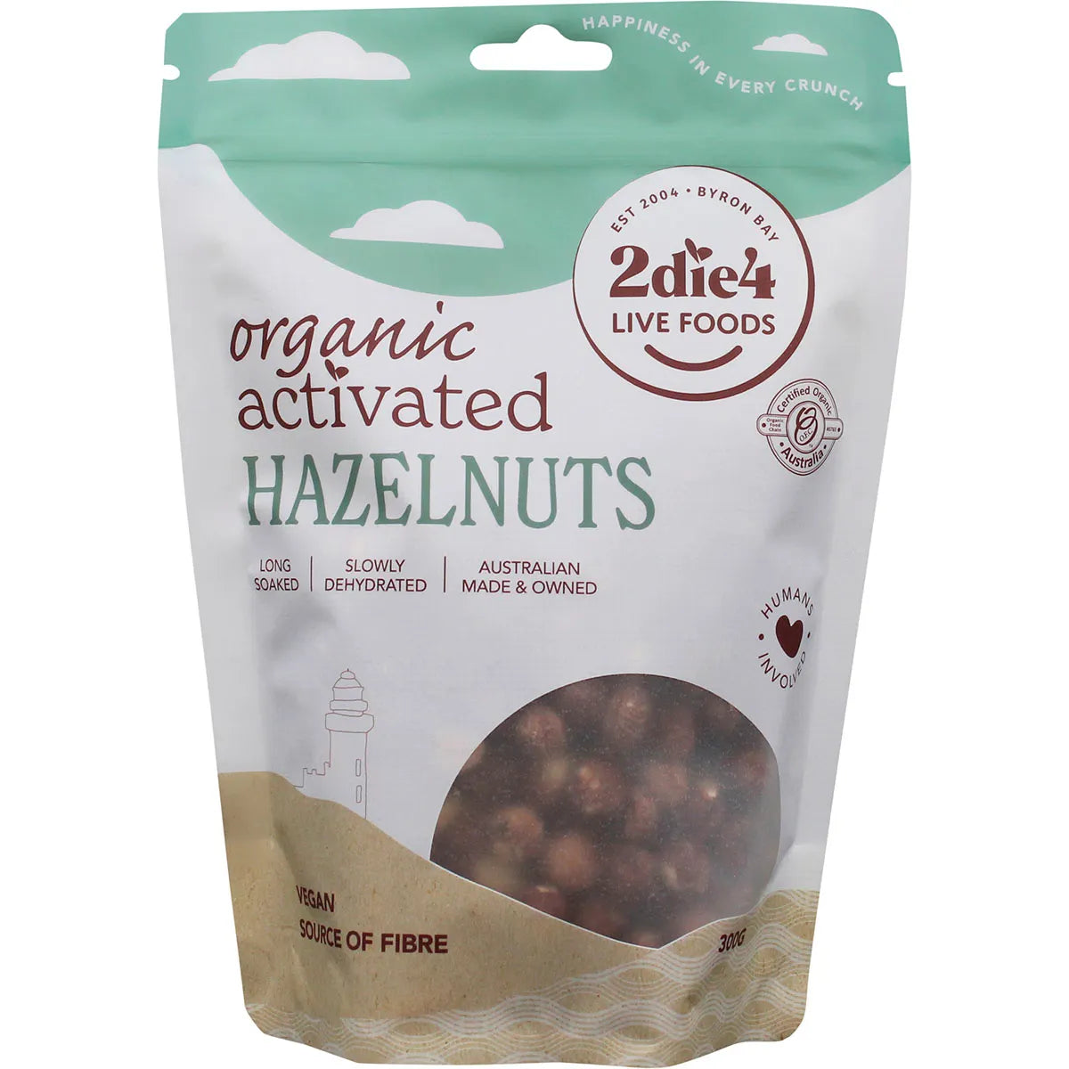 2Die4 Live Foods Activated Organic Hazelnuts 300g