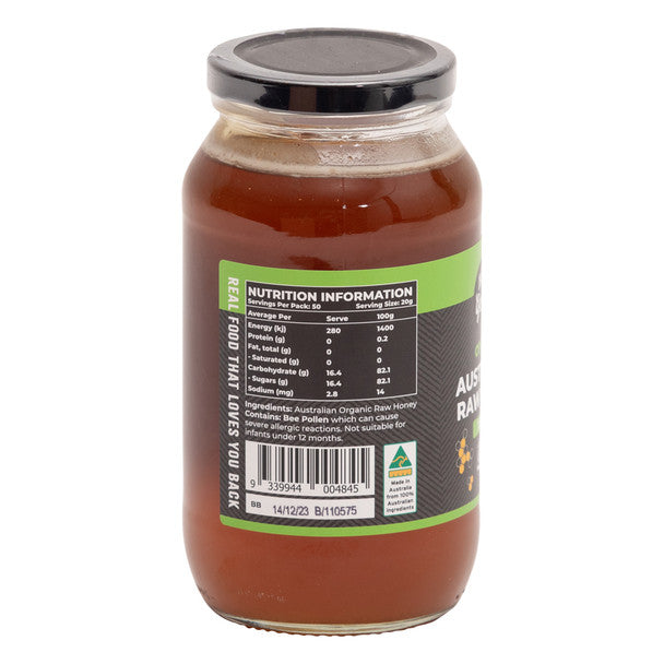 Honest To Goodness Australian Organic Raw Honey 1kg