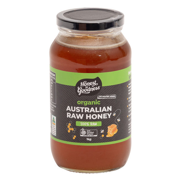 Honest To Goodness Australian Organic Raw Honey 1kg