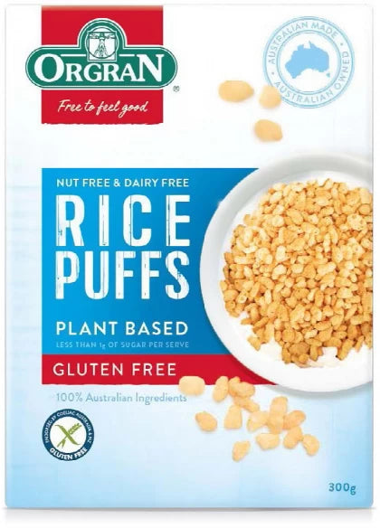 Orgran Gluten Free Cereal Rice Puffs 300g x 6