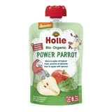 Holle Organic Power Parrot Pouch - Pear with Apple & Spinach 100g x 12