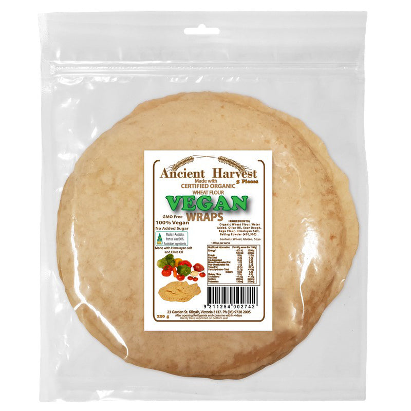 Ancient Harvest Vegan Wraps 220g