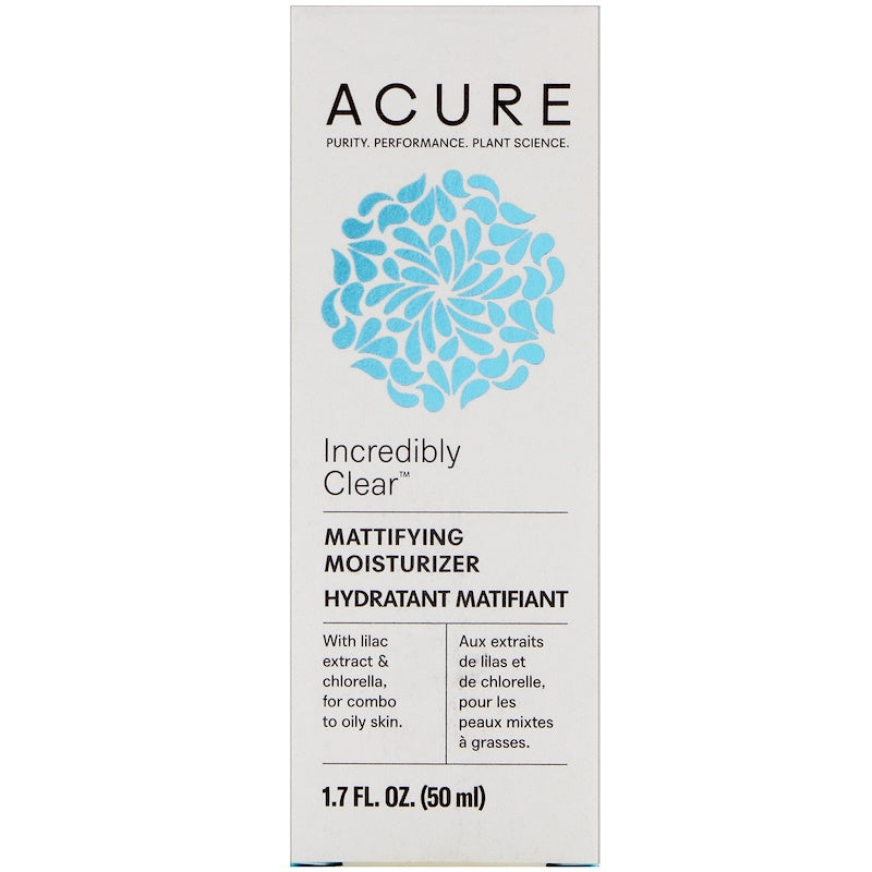 Acure Incredibly Clear Mattifying Moisturiser  - 50ml