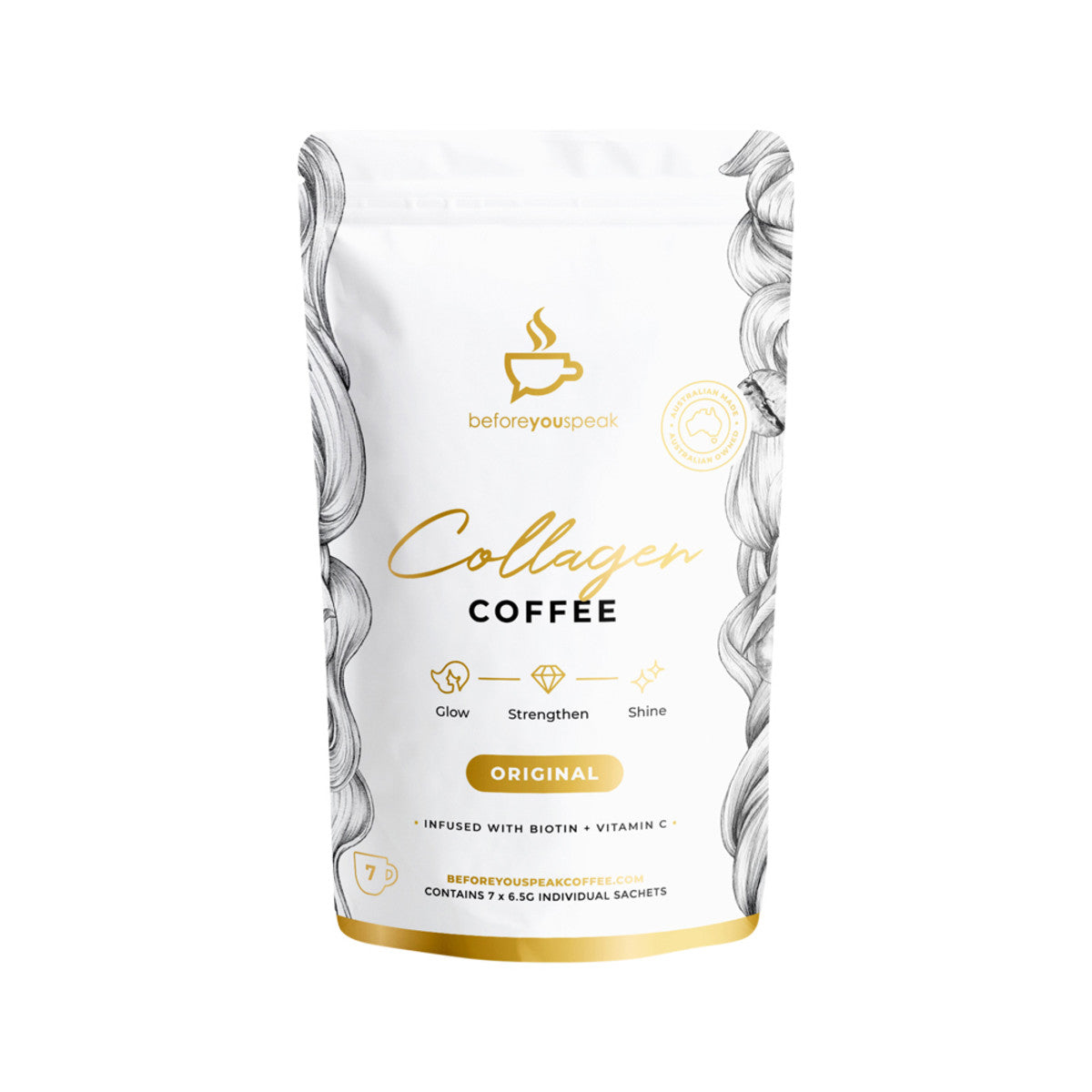 Before You Speak Collagen Coffee Original 6.5g x 7 Pack