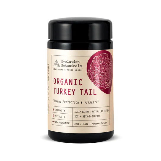 Evolution Botanicals Turkey Tail Extract - Organic 10:1 Immune Protection 100g