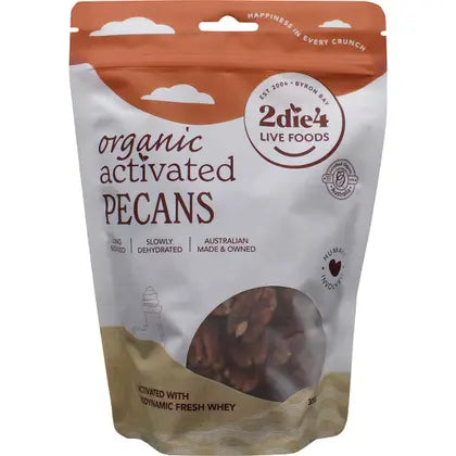 2Die4 Live Foods Organic Activated Pecans With Fresh Whey 300g