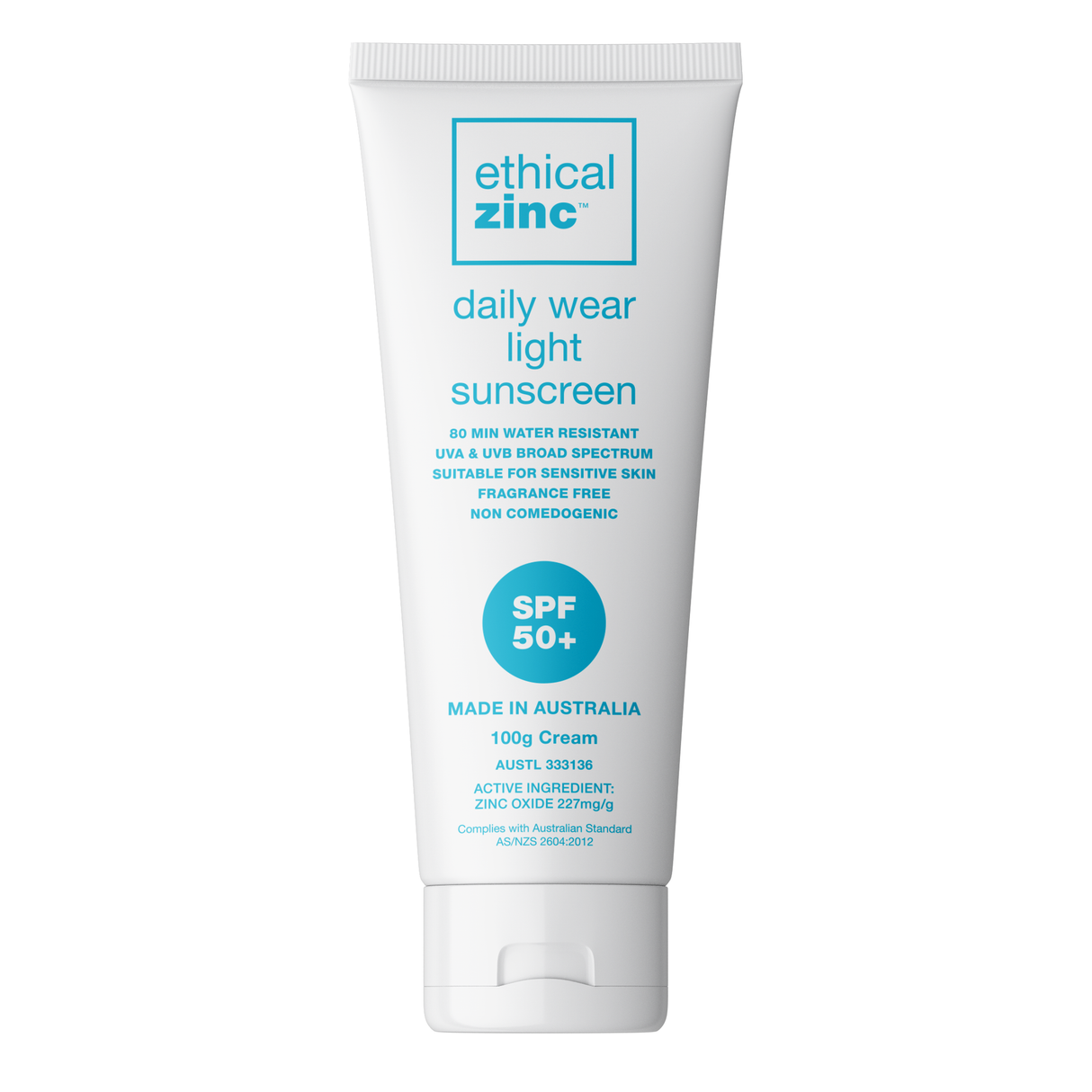 Ethical Zinc Daily Wear Light Sunscreen SPF 50+ 100g