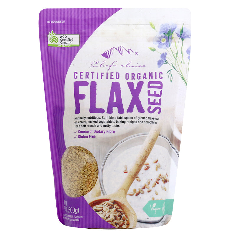 Chef's Choice Certified Organic Flaxseed 500g