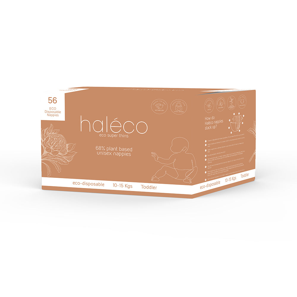 Haléco Toddler Nappies (10-15kg) 56 Pk