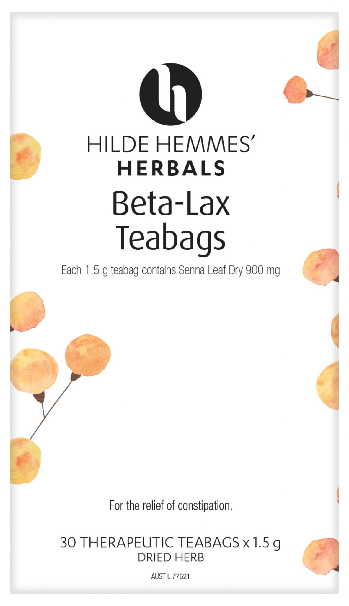 Hilde Hemmes Herbal's Beta Lax x 30 Tea Bags