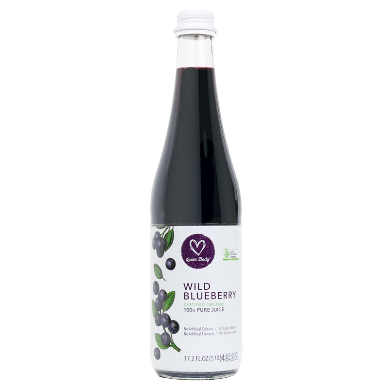 Lovin’ Body Certified Organic Wild Blueberry 100% Pure Juice 510mL