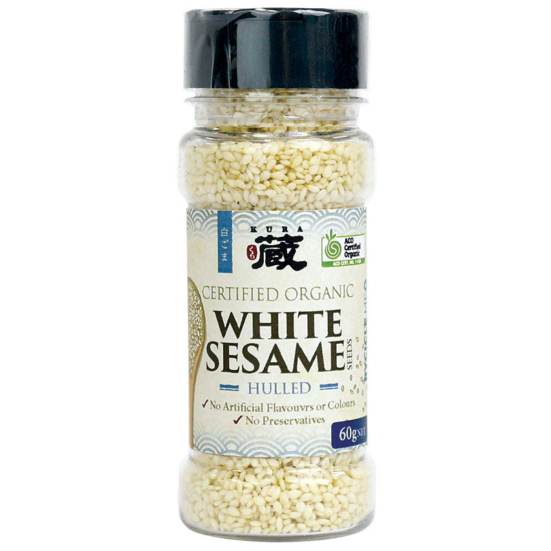 Kura Organic White Sesame Seed Hulled 60g