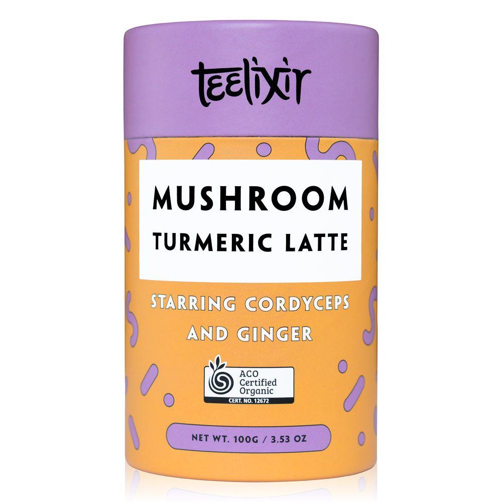 Teelixir Organic Mushroom Turmeric Latte (Starring Cordyceps and Ginger) 100g