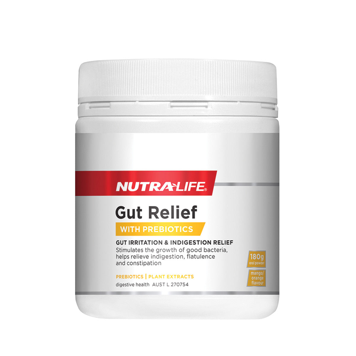 NutraLife Gut Relief Orange Mango Oral Powder 180g