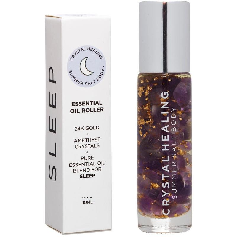 Summer Salt Body - Essential Oil Roller With 24K Gold Sleep - Amethyst Crystals 10ml