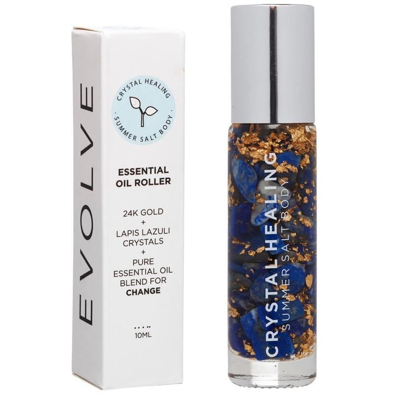 Summer Salt Body - Essential Oil Roller With 24K Gold Evolve - Lapis Lazuli Crystals 10ml