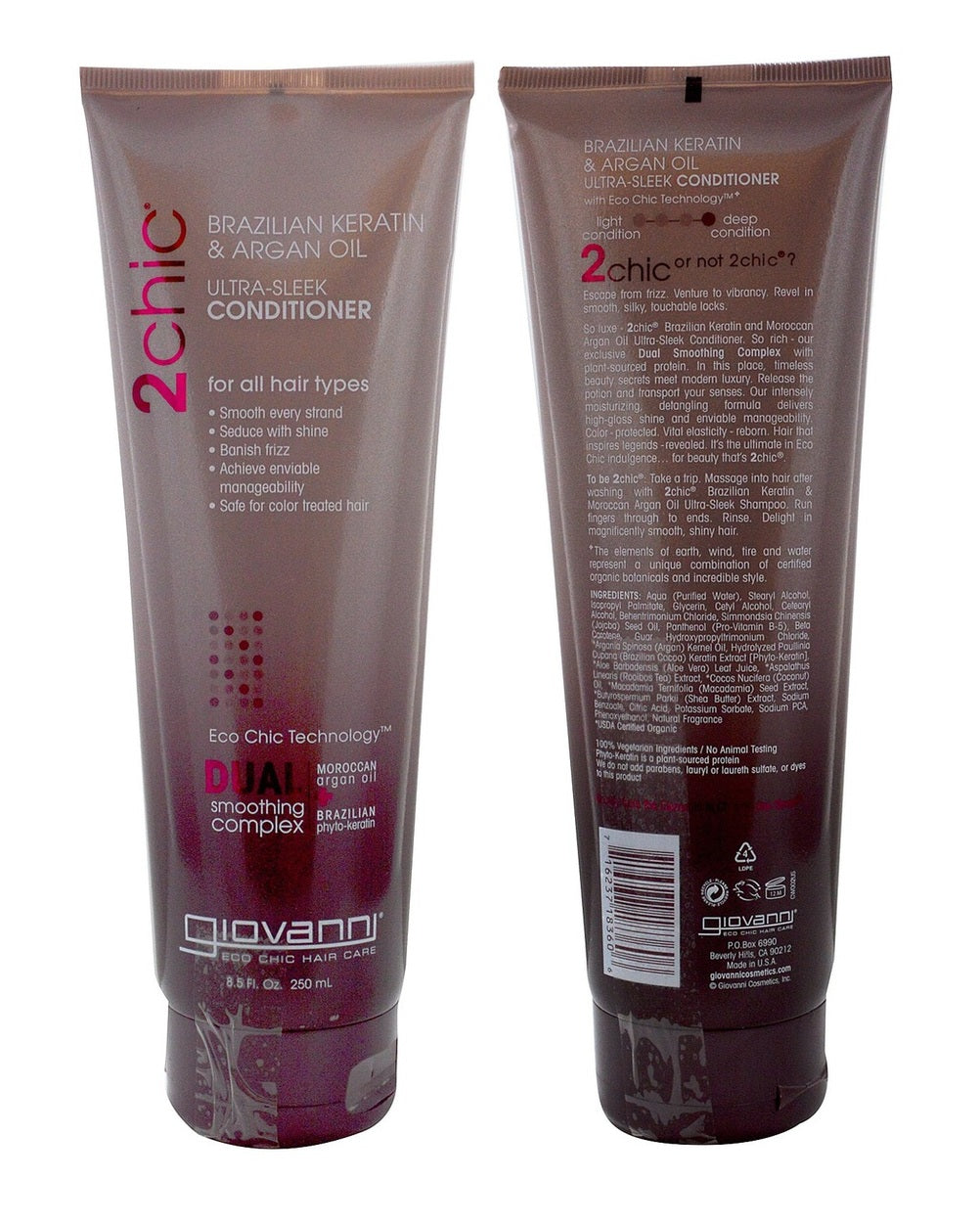 Giovanni Brazilian Keratin & Argan Oil Ultra-Sleek Shampoo 250ml