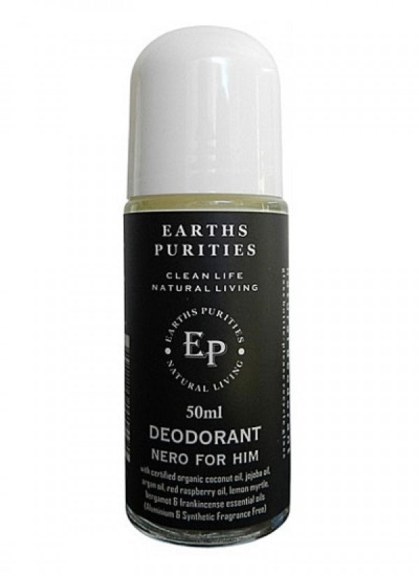 Earths Purities For Him Nero Roll on Deodorant 50g