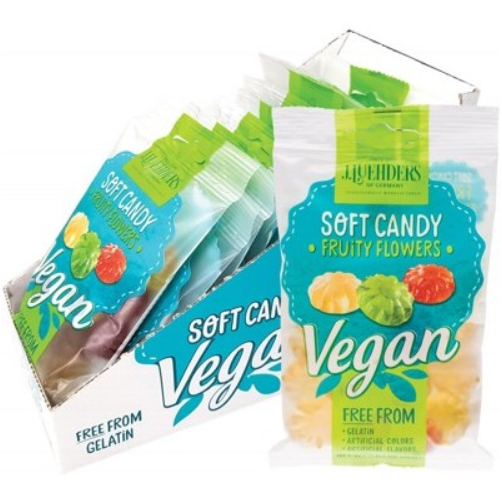 J. Luehders Soft Vegan Lollies  Fruity Flowers 80g x 10