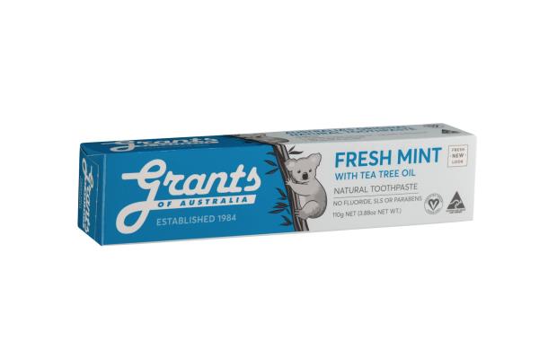 Grants Of Australia Toothpaste Fresh Mint with Tea Tree Oil 110g