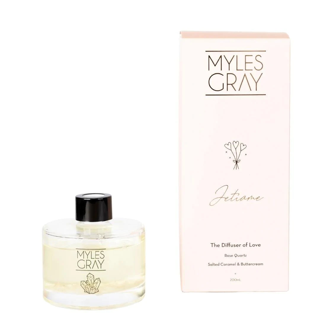 Myles Gray Crystal Infused Reed Diffuser - Salted Caramel & Buttercream 200ml