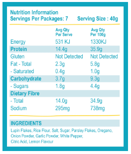 The Lupin Co. Super Lupin Crumbing Mix With Lemon Pepper 280g