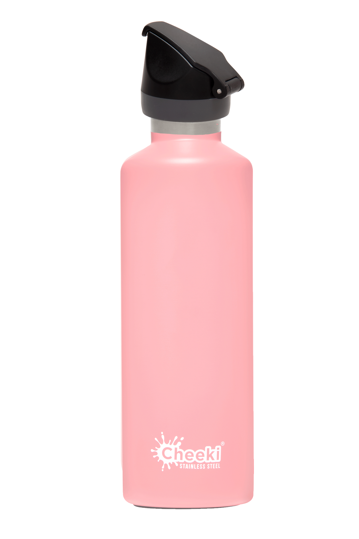 Cheeki Stainless Steel Bottle Insulated - Pink Sports Lid - 600ml