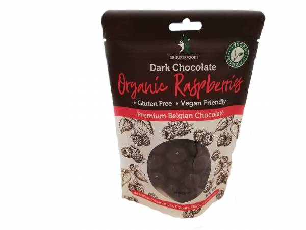 Dr Superfoods Dark Chocolate Organic Raspberries 125g